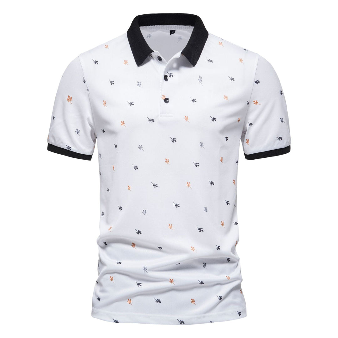 Herren Poloshirt mit einzigartigem Muster und modernem Stehkragen Drune
