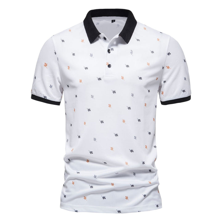 Herren Poloshirt mit einzigartigem Muster und modernem Stehkragen Drune
