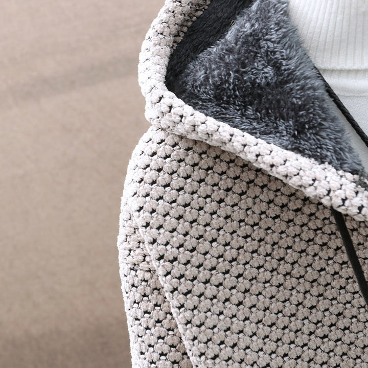 Damen gemütliche Kapuzenjacke mit weichem Innenfutter und innovativem Schnitt Drune