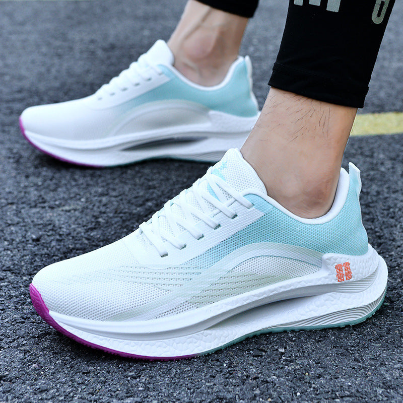 Unisex leichte Dämpfungs-Laufschuhe mit atmungsaktivem Mesh-Oberteil, seitlicher Energielaufsohle und Fersen-Zuglasche Drune