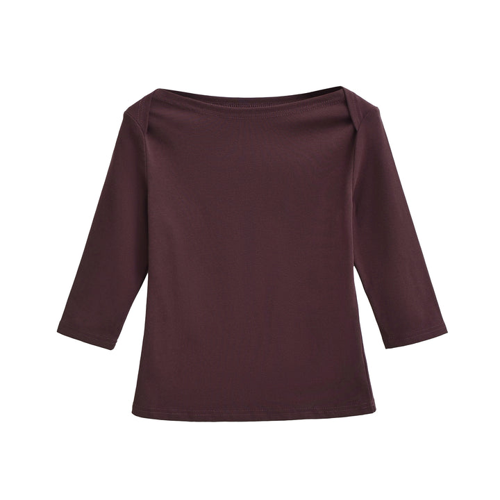 Damen Langarmshirt mit lockerem Schnitt und eleganten Schulterdetails Drune