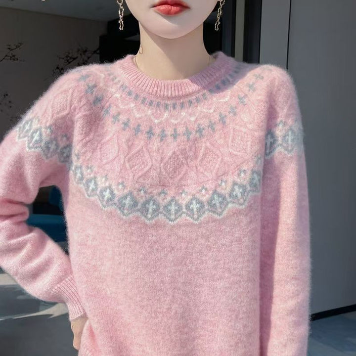 Damen Kuschelnder Strickpullover Drune