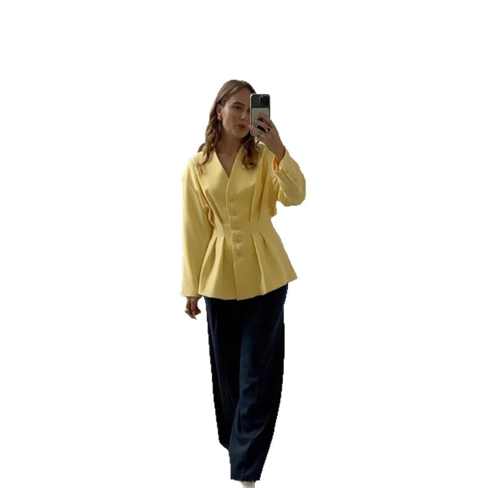 Damen Blazer mit tailliertem Schnitt und eleganten Knopfdetails Drune