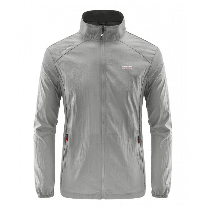 Herren Leichte Outdoor-Jacke mit hohem Kragen Drune