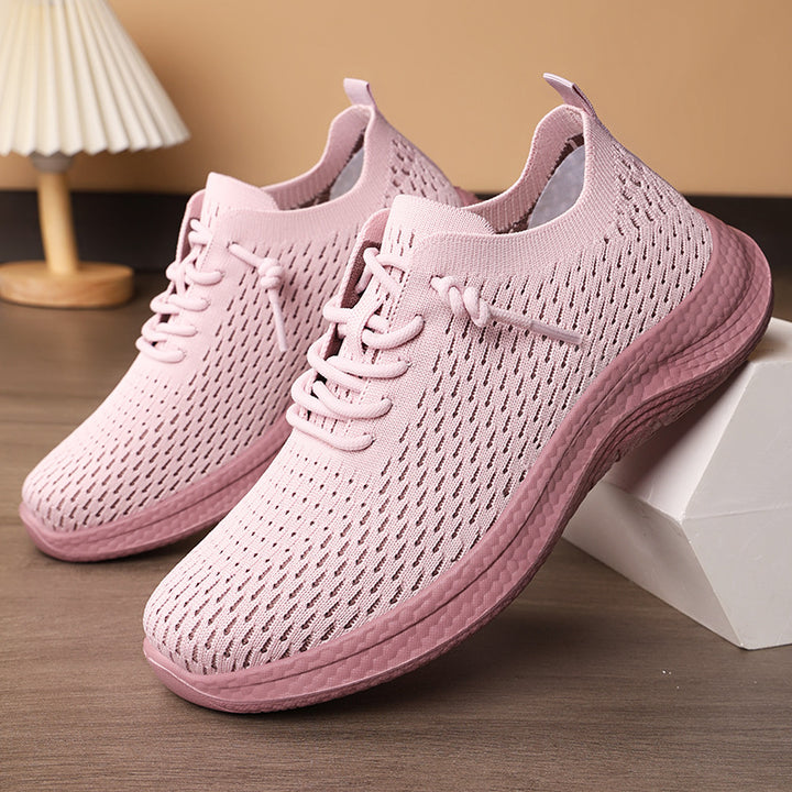 Herren nan atmungsaktiver Strick-Slip-On Sneaker mit sockenähnlichem Schaft, asymmetrischer Zier-Schnürung und stoßdämpfender Ortholite-Einlegesohle Drune
