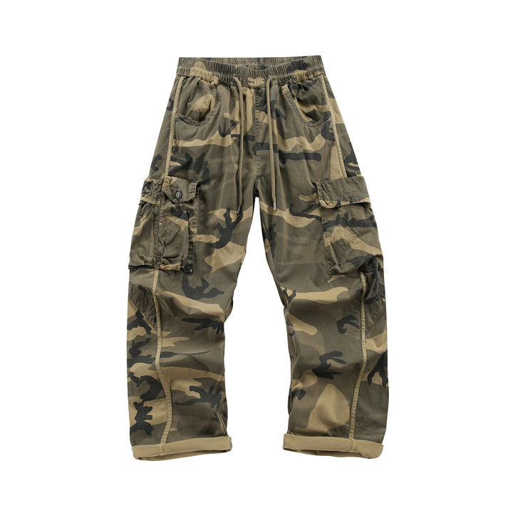 Herren Cargohose mit elastischem Bund, Tunnelzug und Mehrfach‑Taschen Drune