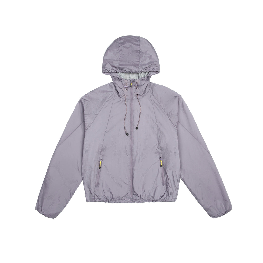 Unisex Leichter Windbreaker mit verstellbarer Kapuze, packbarer Nylonjacke Drune