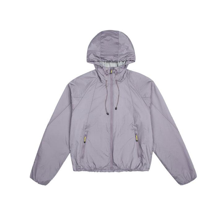 Unisex Leichter Windbreaker mit verstellbarer Kapuze, packbarer Nylonjacke Drune