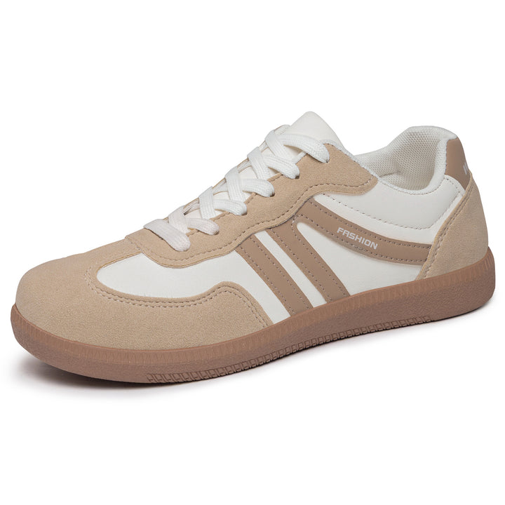 Damen nan retro-inspirierter Low-Top Sneaker mit Velours- und Synthetikbesatz Drune