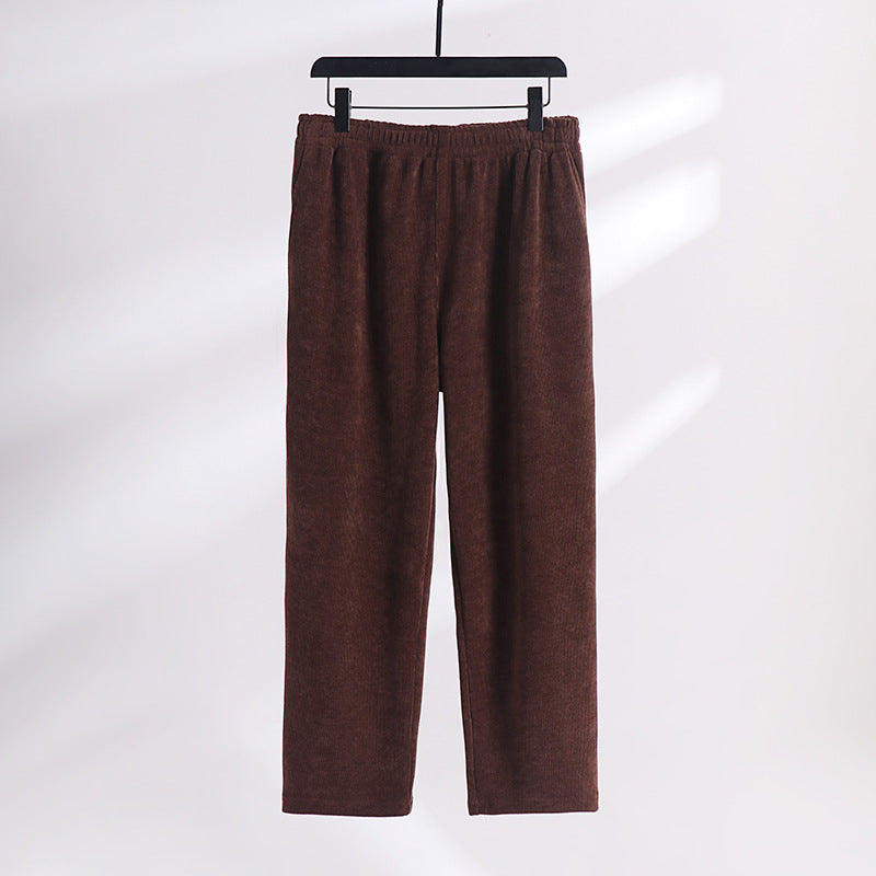 Damen Cordhose mit elastischem Bund weitem Bein und Eingrifftaschen Drune