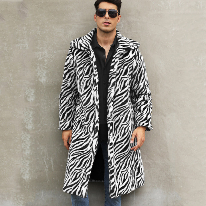 Herren Trendiger Tiermuster-Mantel Drune