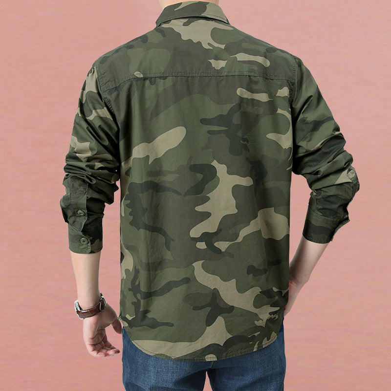 Herren Modisches Utility-Hemd Drune