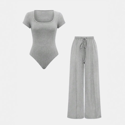 Damen Lässiges Strick-Zweiteiler-Set mit weitem Schnitt und hochwertigem Material Drune