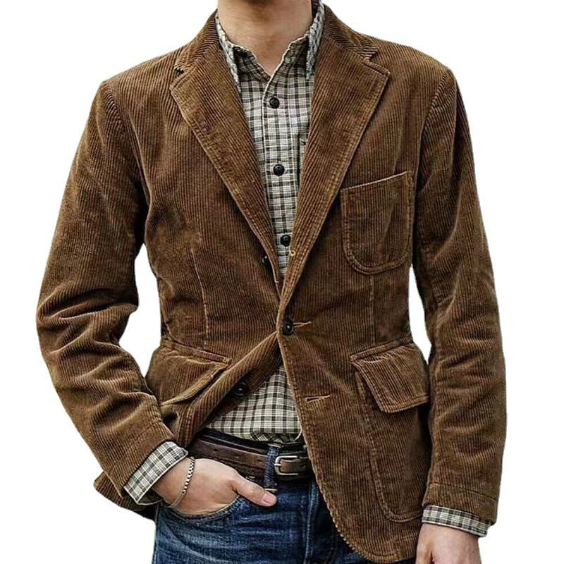 Herren Cordjacke mit klassischen Details und modernen Akzenten Drune