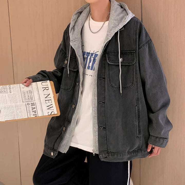 Herren Lässige Denimjacke im Oversized-Stil Drune