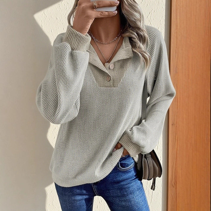 Damen lässiger Strickpullover Drune
