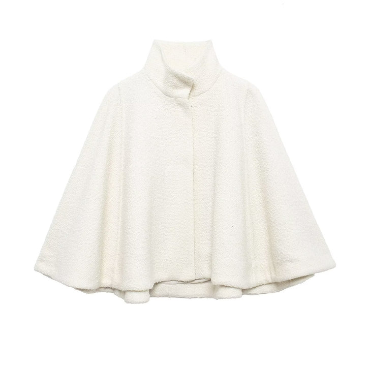 Drune | Wollmischung Stehkragen Cape Jacke