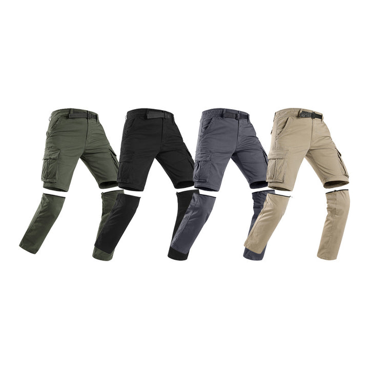 Herren Modulare Cargohose mit Reißverschluss-Beinabtrennung und Multifachtaschen Drune