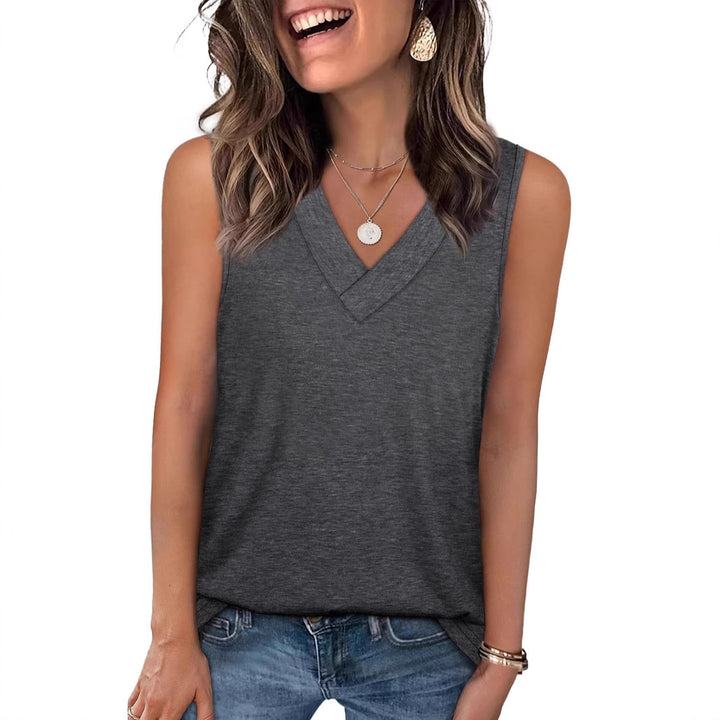 Damen Relaxed Fit V-Ausschnitt Tanktop Drune