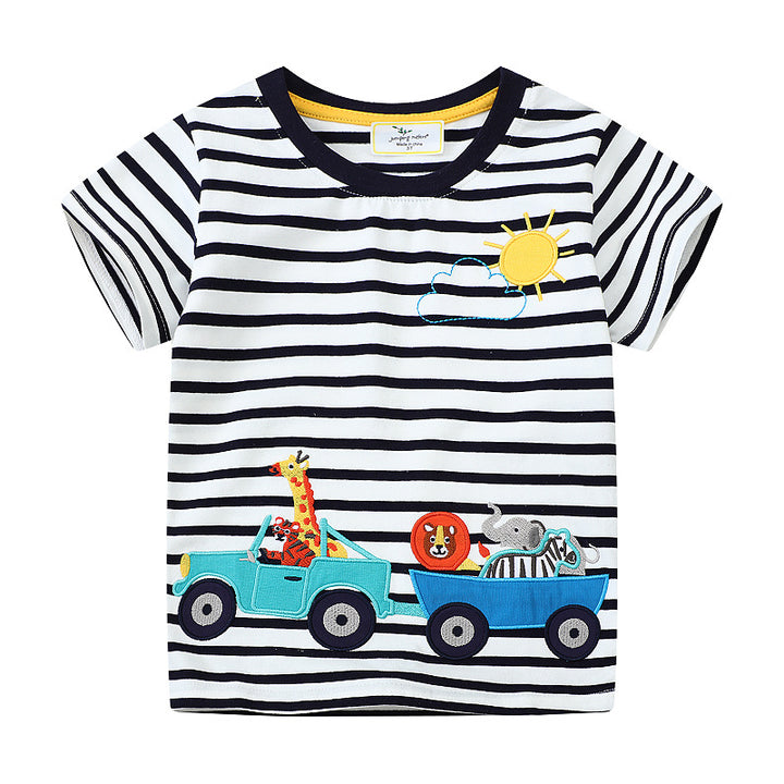 Jungen T-Shirt mit kreativem Safari-Motiv Drune
