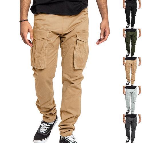 Herren nan utilitarische Cargohose mit extra großen Klappentaschen, schmal zulaufendem Bein und verstärkten Nähten Drune