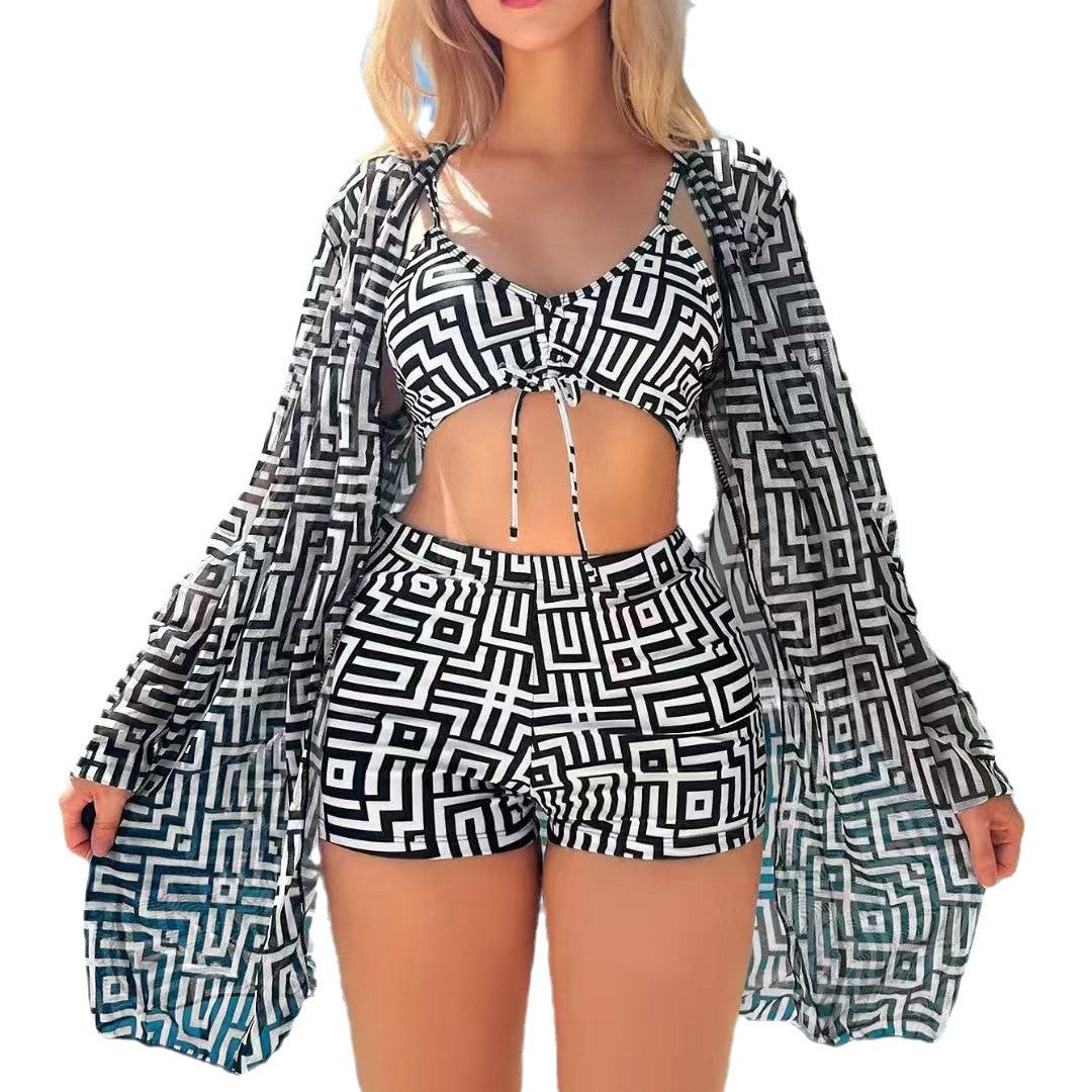 Damen Bikiniset mit leichtem Überwurf Drune