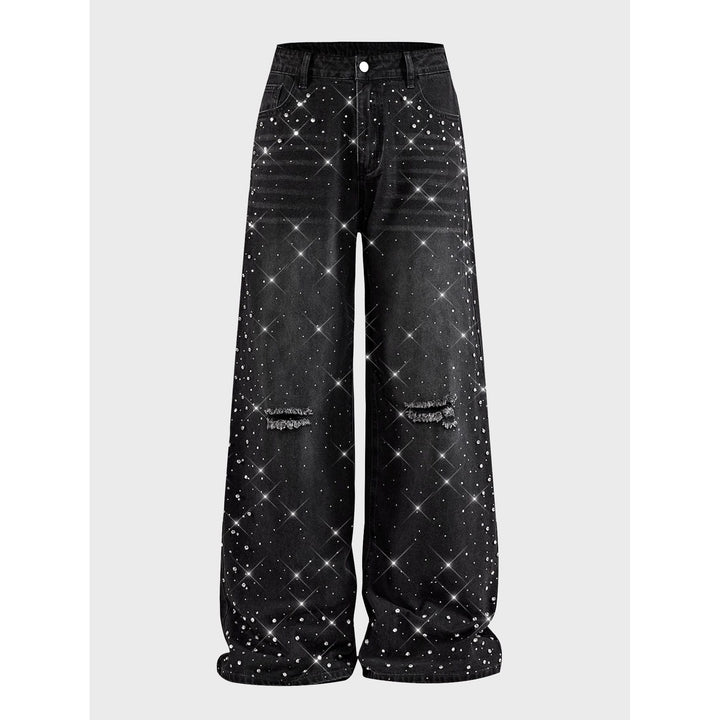 Damen Veredelte Jeans mit weitem Bein Drune