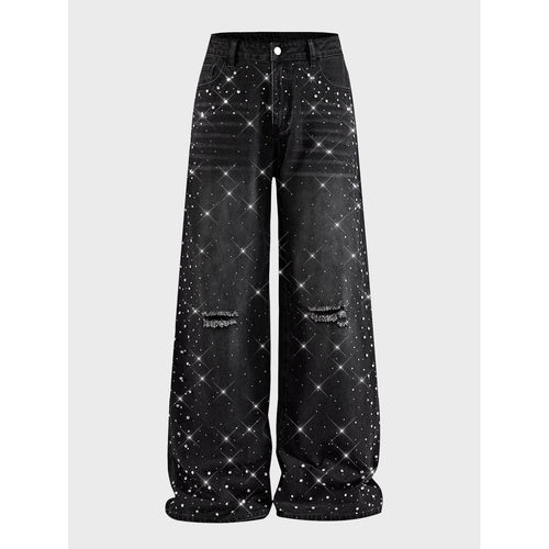 Damen Veredelte Jeans mit weitem Bein Drune