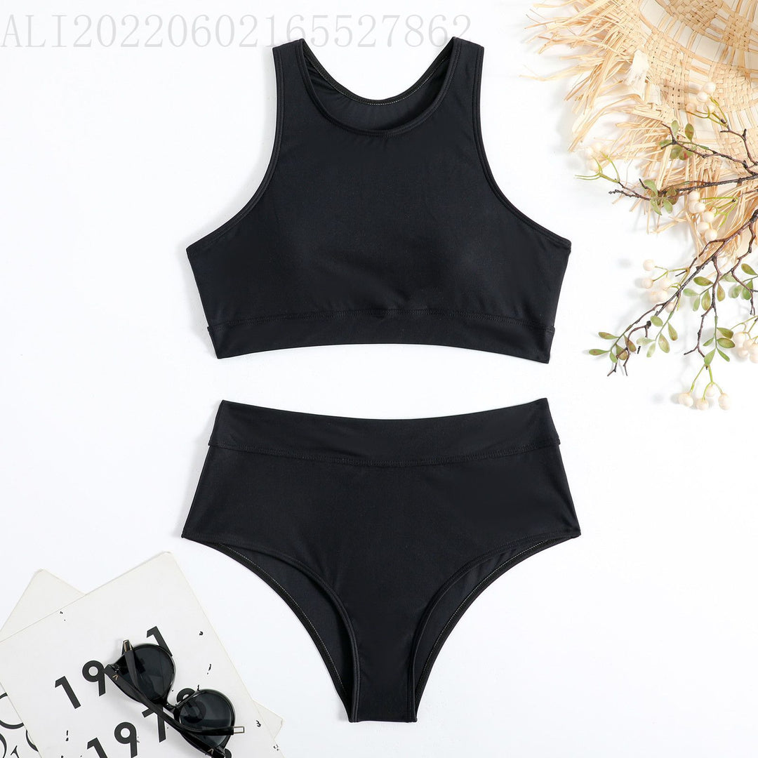 Damen Sport-Bikini-Set mit hohem Bund und Racerback Drune