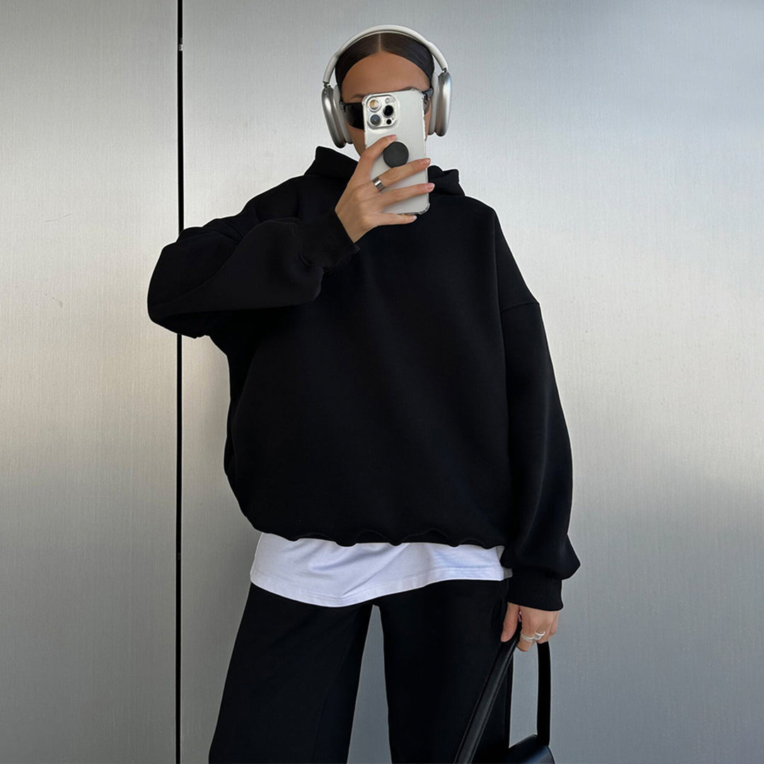 Damen Kuschelige Sweatshirt- und Jogginghose-Kombination Drune