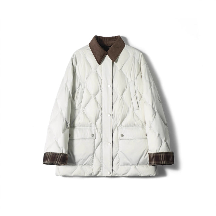 Damen Steppjacke mit karierten Akzenten Drune