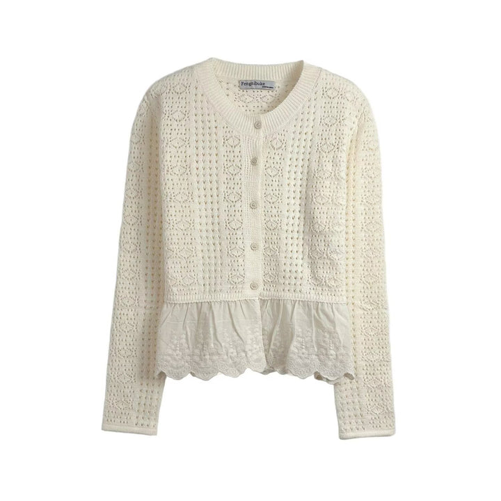 Damen Strickjacke mit voluminösem Saum und eleganten Details Drune