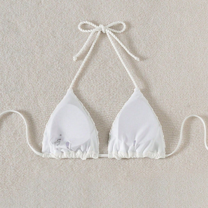 Damen Triangel-Bikini mit verspielten Rüschendetails Drune
