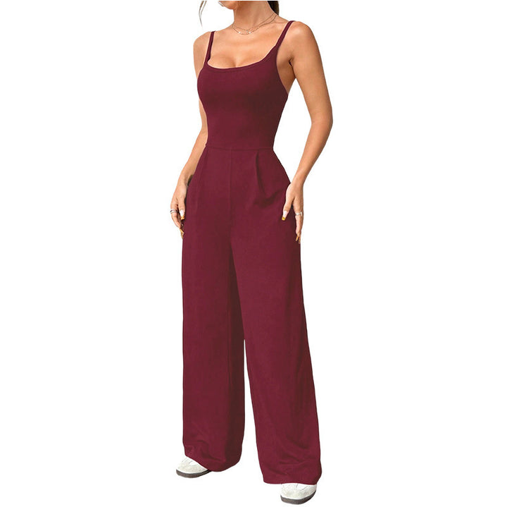 Damen Jumpsuit mit weitem Bein und elegantem Schnitt Drune