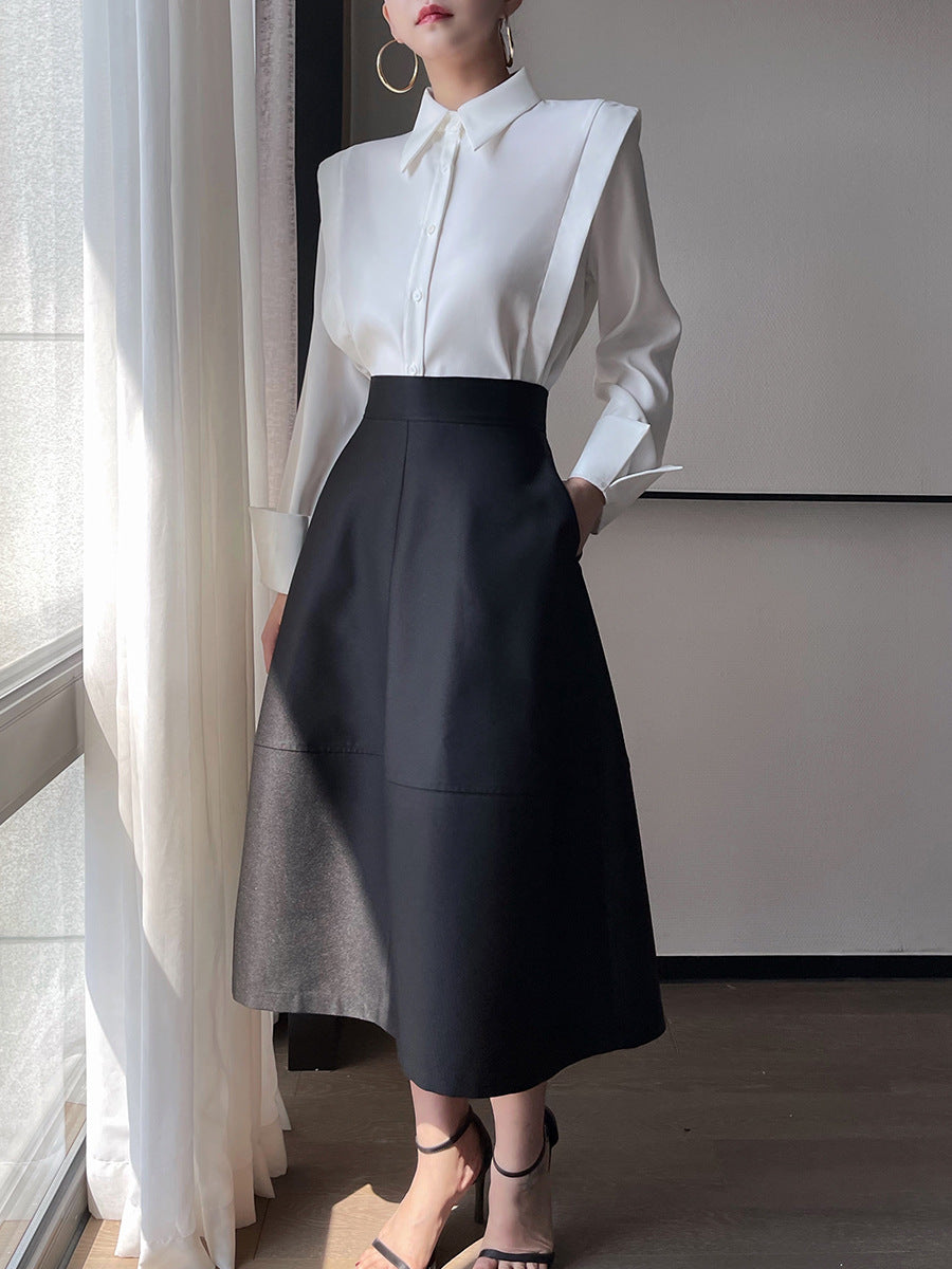 Damen Elegante und modische Bluse mit innovativen Schnitt Drune