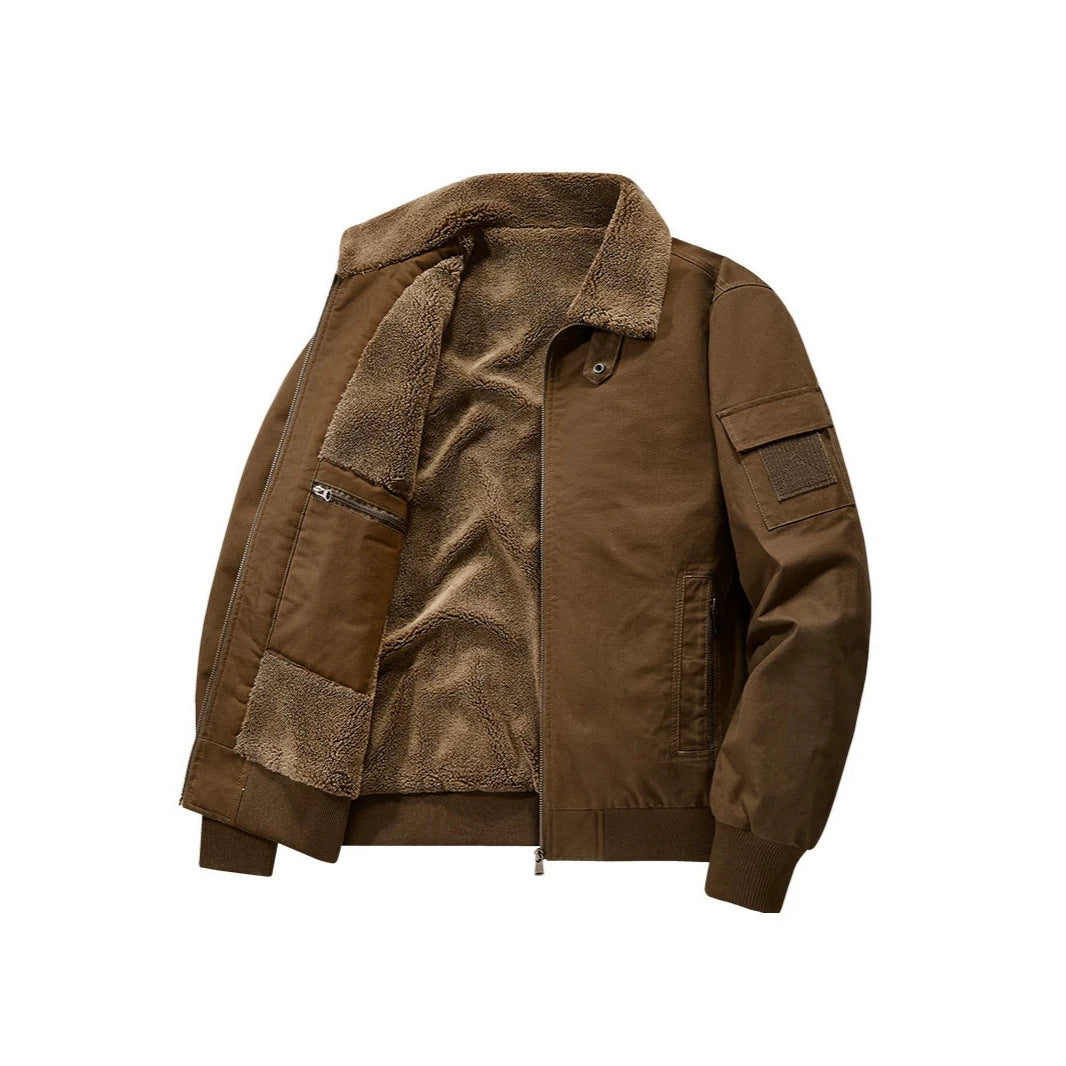 Herren Stylische Übergangsjacke mit Teddyfutter Drune