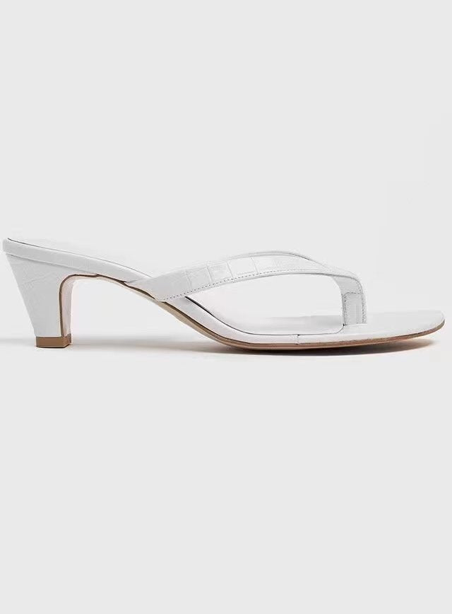 Damen High-Heel Thong Slide Sandalen Drune