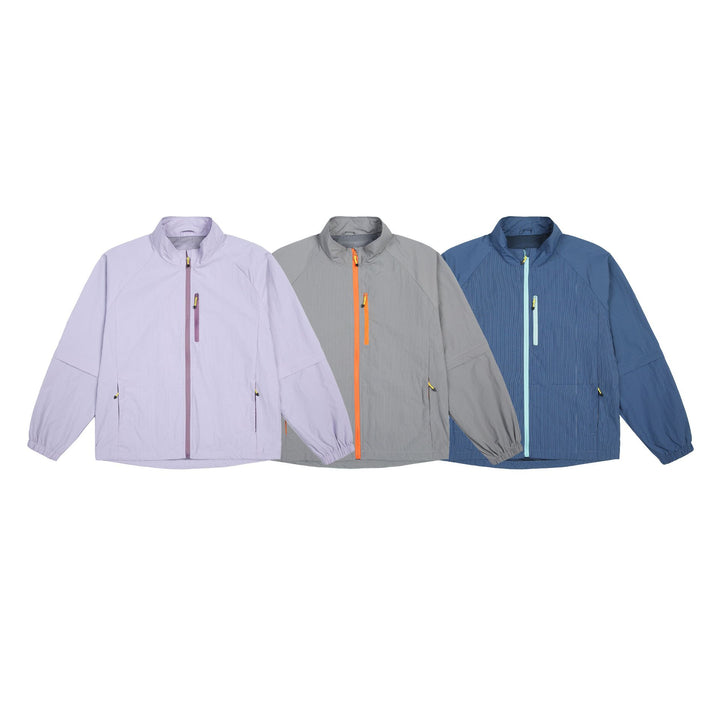 Herren leichte Ripstop-Überzugsjacke mit Stehkragen, Brusttasche und elastischen Bündchen Drune