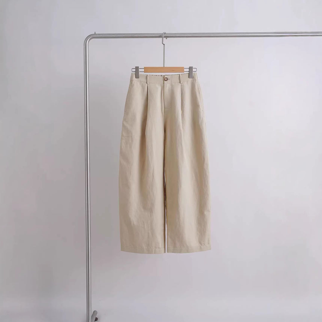 Damen Bequeme und lässige weit geschnittene Stoffhose Drune