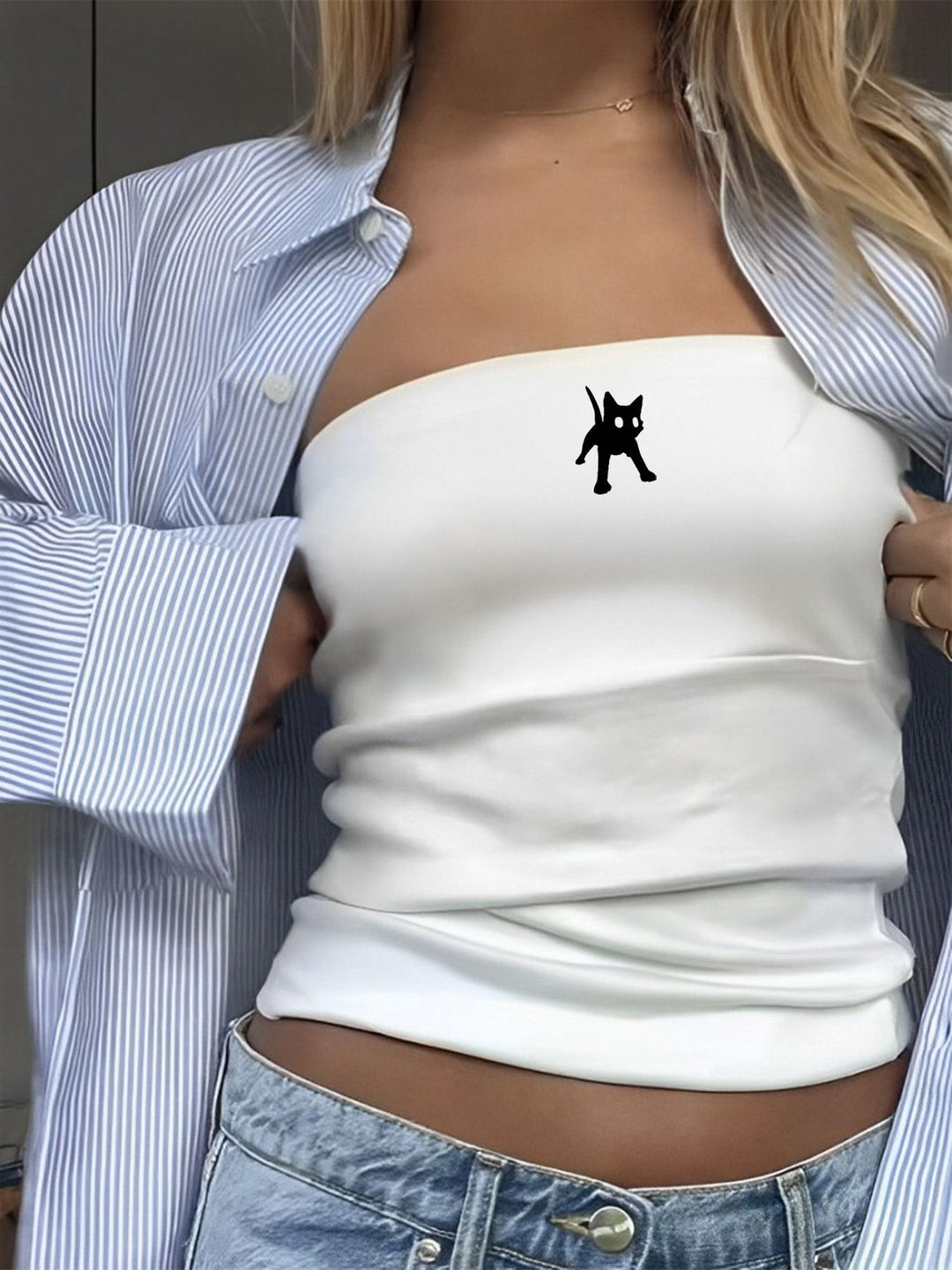 Damen Bandeau-Oberteil mit sportlichem Frankreich-Design Drune