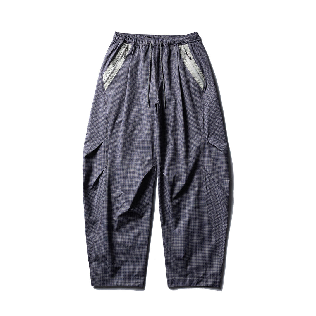 Herren Weite Ripstop-Freizeit-Hose mit elastischem Bund, Reißverschlusstaschen und Knie-Paneelen Drune