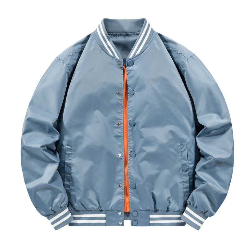 Herren Leichter windabweisender Bomber mit gestreiften Rippbündchen und kontrastierendem Innenfutter Drune
