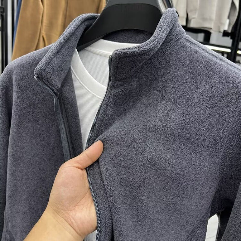 Herren Fleecejacke mit Stehkragen und Reißverschluss Drune