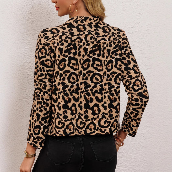 Damen modische Tiermuster Blazerjacke Drune