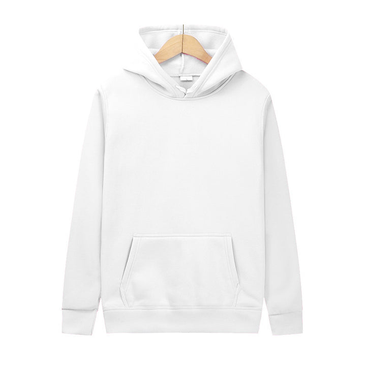 Unisex minimalistischer Kapuzenpullover ohne Reißverschluss mit innen angerautem French-Terry und integrierter Kängurutasche Drune