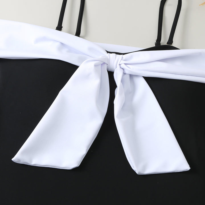 Damen Einteiler Badeanzug mit elegantem Wickel-Design und hohem Beinausschnitt Drune