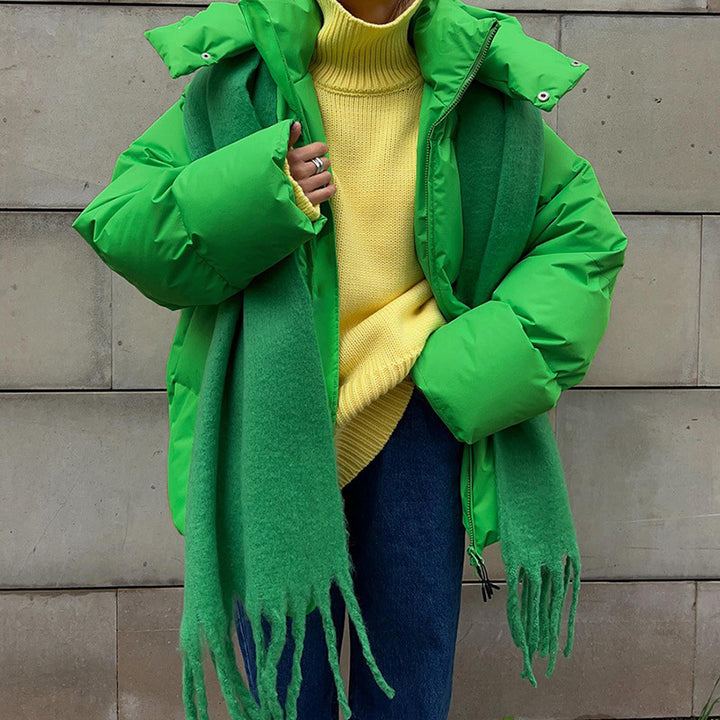 Damen Pufferjacke mit hohem Kragen und seitlichen Eingrifftaschen Drune