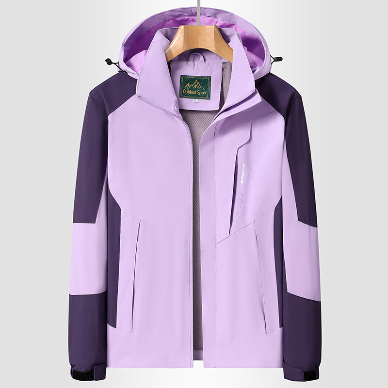 Damen Kapuzen-Softshelljacke wind- und wasserabweisend atmungsaktiv Drune