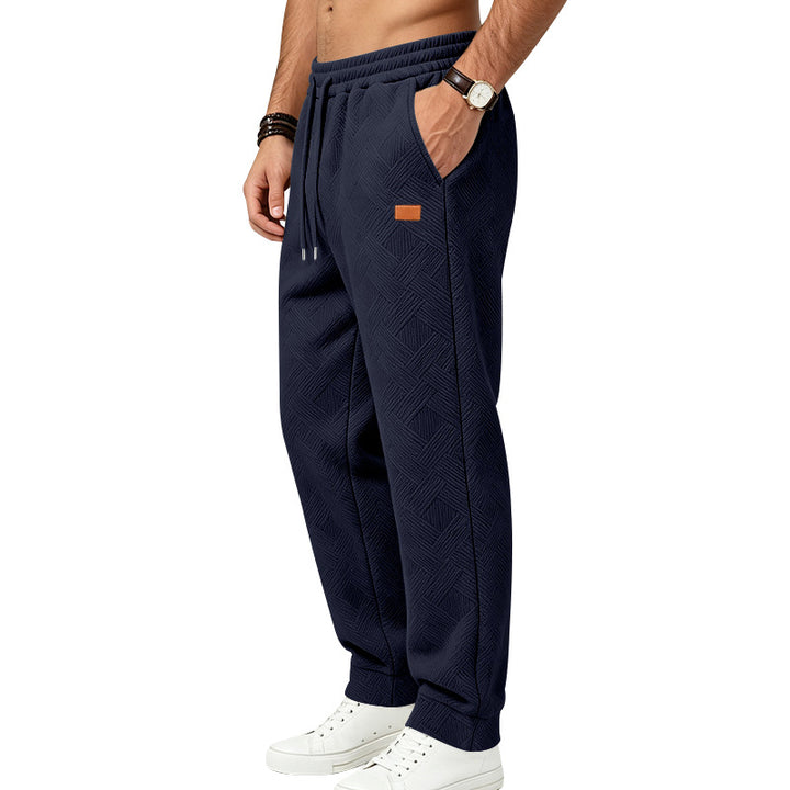 Herren Texturierte Jogginghose mit elastischem Bund und Kordelzug Drune