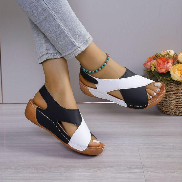 Damen modische Sandalen mit verstellbarem Riemen und anatomischem Fußbett Drune